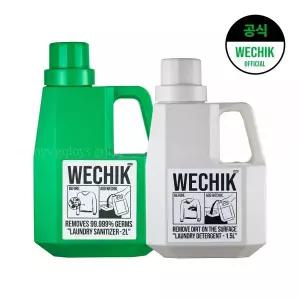 위칙지엔디 위칙 소독 섬유유연제 2L 1개+9중효소 EM Plus 세탁세제 1.5L 1개