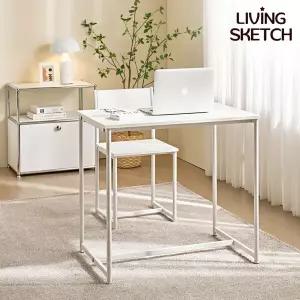 [리빙스케치] 에뛰드 800x500 테이블 스터디룸 카페 업소용 원룸 책상 2인 식탁