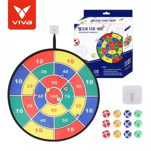 VIVA 벨크로 다트 게임 세트 유아 집중력 향상 가족놀이 실내외 겸용