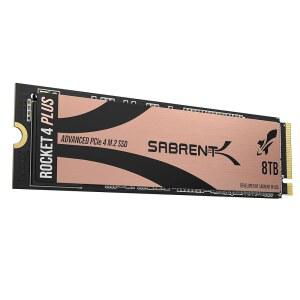 SABRENT 8TB 로켓 4 플러스 NVMe 4.0 Gen4 PCIe M.2 내장 SSD 익스트림 퍼포먼스 솔리드 스테이트 드라이브 R/W 7100/6600MB/s (SB-RKT4P-8TB)