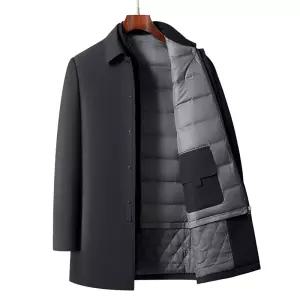 남자반코트 남성정장패딩코트 맥코트 덕다운 중년 발마칸