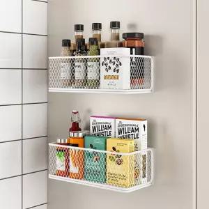 마그네틱 자석선반 냉장고 세탁기 현관문 부착벽선반 세탁실선반 무타공선