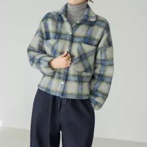 엄마옷 마담4060 모던베이직 코지타탄체크퍼자켓 중년여성 데일리 -ZJK2511019-