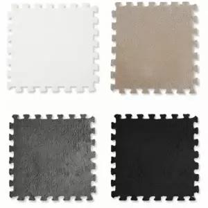 겨울 따뜻한 기모 퍼즐 매트 10장 세트 30X 30cm 층간 소음 거실 쿠션 러그 카페트 베란다 반려동물