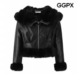 [AK수원점]  시크 퍼 카라 레더 경량 패딩 자켓 (GPBJK008F)