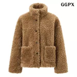 하이넥 버튼업 양털 부클 포켓 자켓 (GPDJK013D)