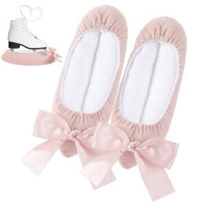 소울첸 핑크 보우 하키 겨울 선물 위한 퍼프 스케이트 블레이드 피겨 청소년을 프로텍터 가드 여성 액세서리 스포츠