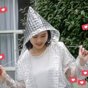 휴대용 3D 패션 레인코트 색상랜덤