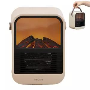 불멍 소형 전기히터 온풍기 세라믹히터 BLDC 저소음 무드등 미니 저전력 3D PTC