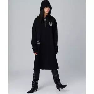 라이프워크 잔디자수 LADOK 후드 원피스 LW224OP821_KG