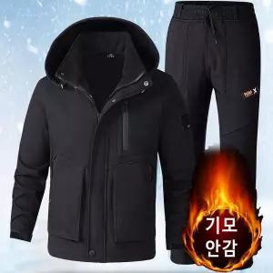 남성 겨울 기모 전술 자켓 상하세트 방풍 방수 방한 플리스 작업복 캠핑 등산 낚시 트레이닝복