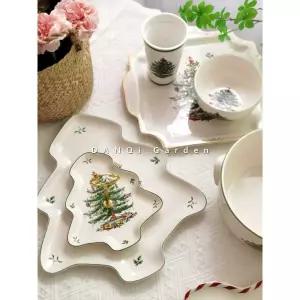 크리스마스 트리 spode접시 홈파티 홀리데이 플레이트