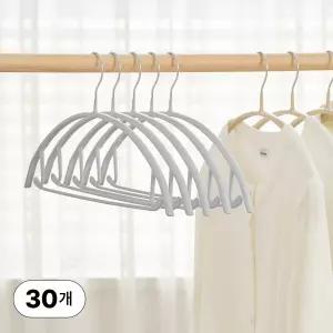 얼라이브즈 논슬립 어깨뿔방지 멀티 코팅 라운드 니트 옷걸이- 그레이, 30개