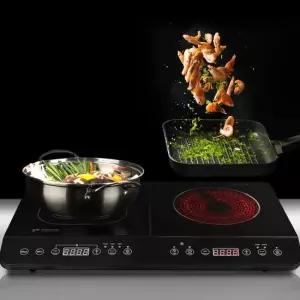 키친아트 하이브리드 쿡탑 2구 인덕션 하이라이트 전기렌지 전기레인지 S2050