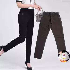 [제이케이유통]2장세트 국산 여자 패딩 솜바지 겨울 밴딩 빅사이즈 엄마옷 스판 정장팬츠