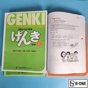 Genki 교과서 일본어 3판 1/2 학습서 배우기 통합 과정 영어