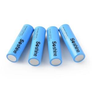 Soshine 3.2V 1800mAh 충전식 배터리 고품질 18650 LiFePo4 2000 사이클