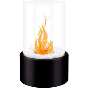 불멍 램프 아파트 난로 조명 대형 유리 유리실내 세트 장식용 파라핀오일램프 스테인리스