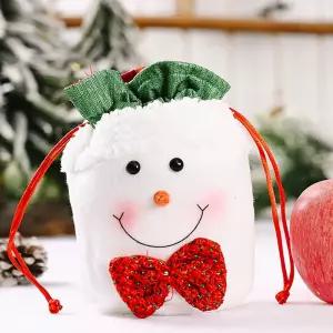 (눈사람) 크리스마스 사과 선물 주머니/성탄/겨울/자루/산타/보따리/복주머니/포장/성탄절/트리용/가방