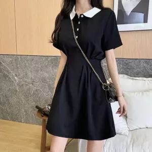 (무료배송) 화이트 배색 카라 여성 데일리 여름 원피스 데이트룩