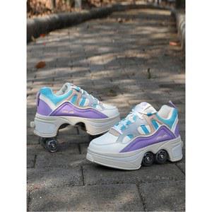 LIJI BH 인라인스케이트 바퀴달린신발 아동학생 스노보드화 성인남여 실버