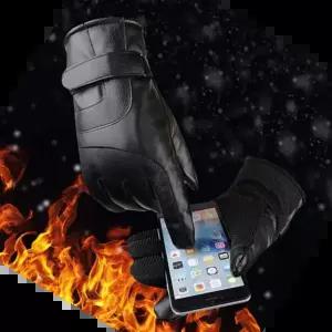 따듯한장갑 가죽 양털 오토바이 장갑 스마트폰 등산장갑