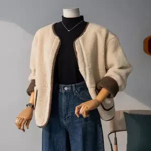 (안나앤모드) teine 배색 양털 무스탕 [무스탕DPH48]