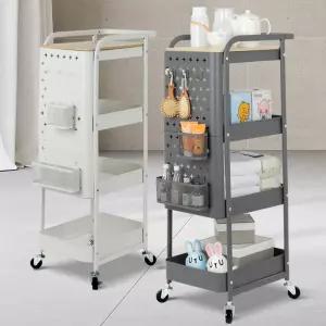 우드베들레헴 이동식트레이 바퀴수납 선반트롤리 이동/수납/정리함/트롤리/이동식/욕실/세탁실/선반/틈새