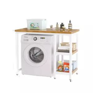 세탁기건조기병렬선반 세탁실 베란다 세탁기위선반 철제 앵글 세탁기장 수납장 다용도실 세탁기