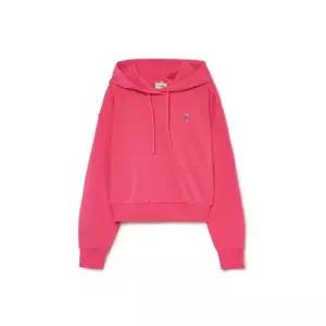 MLB후드티 JQT 3FHDB2134-45PKD 여성 베이직 애슬레저 미디움로고 크롭 후드티 클리블랜드 가디언스