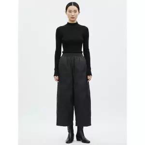 [하프클럽/샵앤]여성 밴딩 방한 무봉 누빔 패딩 배기 팬츠 HAII-WPT-20944-블랙