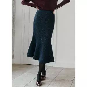 [막스까르띠지오] 연말룩 트윙클 머메이드 니트 롱스커트_P412056643