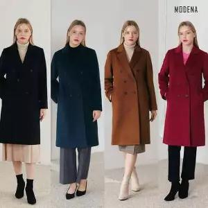 [모데나]S.모데나 울블렌디드 웨이브퀼팅 누빔 더블 코트 1종