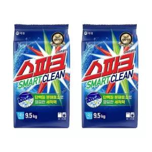 [애경] [애경] 스파크 스마트클린 9.5kg * 2개 찬물 세제 세탁