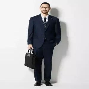 [STCO] 네이비 컴포트핏 울 혼방 체크 수트셋업-SSJTD63NCN_SSLTD63CCN