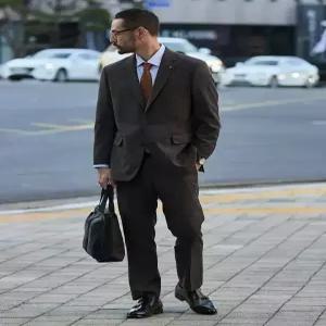 [STCO] 브라운 컴포트핏 트윌 솔리드 수트 셋업-SSJTD62NSH_SSLTD62CSH