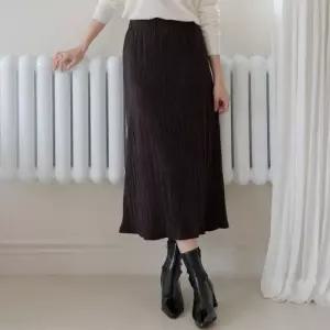 빅사이즈 511 벨벳골지슬림핏스커트 DRDV702