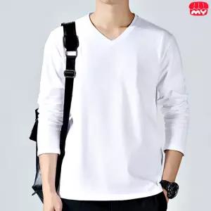V넥 티셔츠 편한 기본 무지 레이어드 긴팔 브이넥 면티 남성