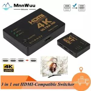 HDMI선택기 3 in 1 out 4Kx2K 1080P 스위처 HDMI 스위치 선택기 3x1 분배기 상자 HDTV Xbox PS3 PS4 용 Ult