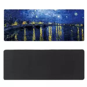 엠제이플래닛 아트 유화 마우스 장패드(80X30CM) (별밤) 대형마우스패드