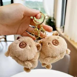 (청결공감) 못난이 카피바라 동전지갑 키링 인형링 장식 큰링 가방고리 등원 즈고리 봉제링 사은품 캐릭터