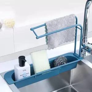 싱크대 선반 길이조절 행주건조 수세미거치 싱크선반/슬라이드/주방세제/싱크대정리/주방/부엌/간이/다용도