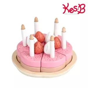 빅토리아 딸기 케이크/장난감/음식/모형/영유아/애기/소꿉/놀이/가게/역할/아기/주방/세트/리얼/과일/썰기