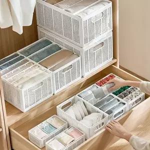 정리함 공간활용 오픈형 폴딩 옷장 정리함 수납 드레스 분류 조립식 바구니 탈부착 침구류 양말 속옷
