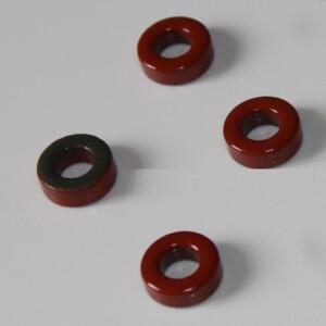 T44-2 5.82*11.2*4.04mm 레드 그레이 자기 필터 고주파 Carbonyl 철 코어 페라이트 Toroid 분말