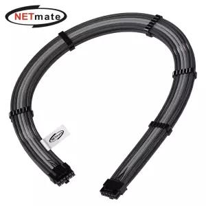 (Netmate) PCIe 5.0 12VHPWR 슬리빙 케이블(블랙 그레이) 60cm슬 PSU ATX PCIE 전원연장 변환선