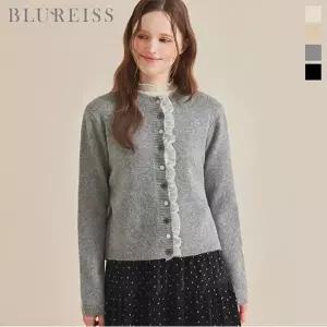 [블루레이스] 레이스 배색 울니트 가디건_B5W1KC4831