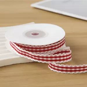 크리스마스 선물 포장 체크 리본 롤끈