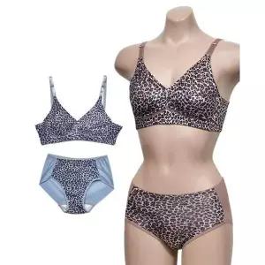 [하프클럽/셀러허브_여성트랜드패션]Rly 호피무늬 인견 노와이어 B컵 브라팬