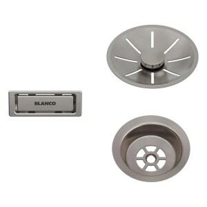 블랑코 싱크볼 배수구 오버플로우 세트 새틴 플래티넘